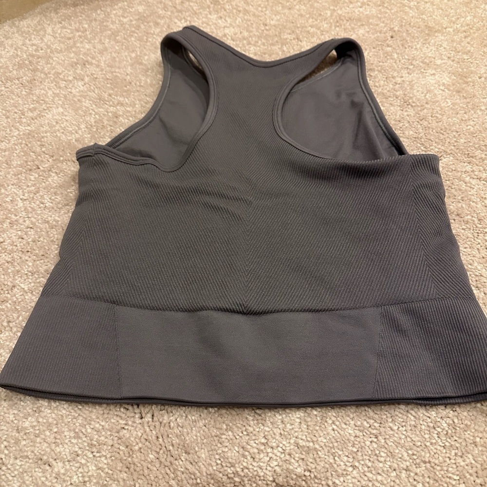 YPB Sports Bra Cropped Tank gray size Large - Picture 2 of 2